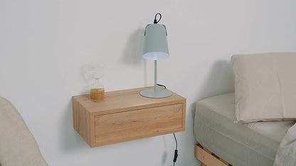 Mobili Fiver, Riccardo Floating nightstand, Ashwood Black, Made in Italy - Image 7