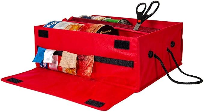 Santa's Bags Ribbons Storage Box, Ribbon Dispenser Slot - Image 7