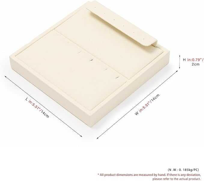 Oirlv Microfiber Jewelry Display Storage Tray Pendant Stud Earrings Tray - Image 8
