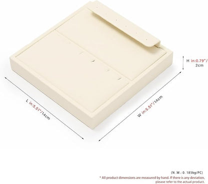 Oirlv Microfiber Jewelry Display Storage Tray Pendant Stud Earrings Tray - Image 8