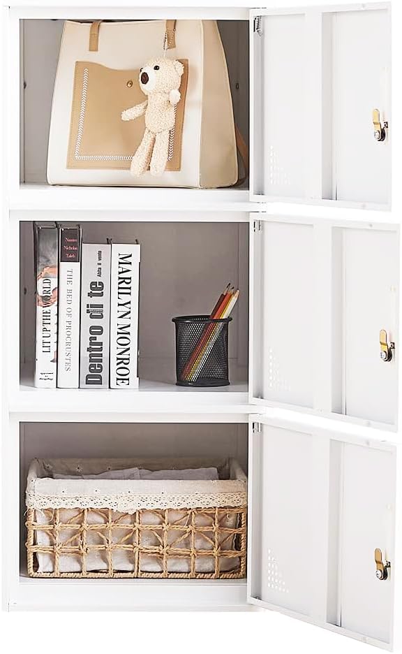 3 Door Metal Locker Steel Storage Cabinet, Office Storage Lockers - Image 4