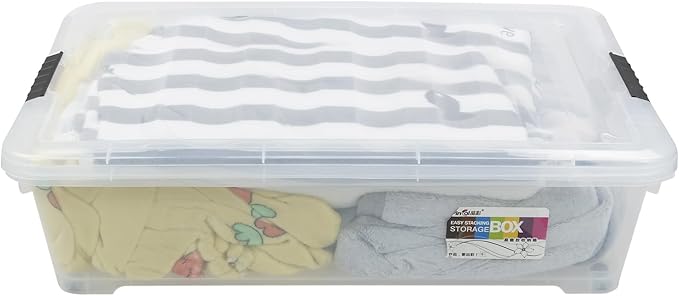 3-Pack 40 Quart ClearView Wheeled Underbed Latch Boxes - Image 8