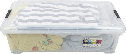 3-Pack 40 Quart ClearView Wheeled Underbed Latch Boxes - Image 8