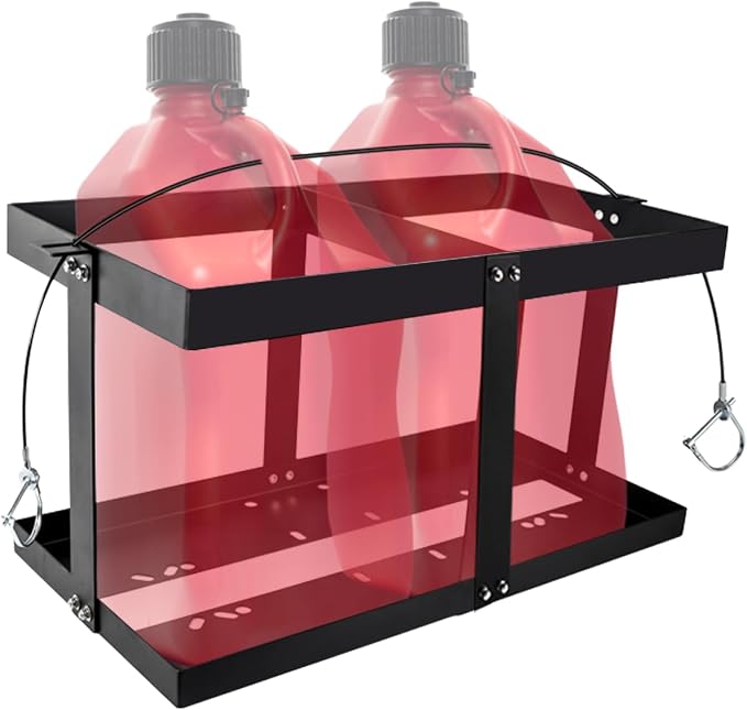 Gas Can 5 Gallon Fuel Container Holder, Fits Two 5 Gallon Gas Can, Compatible by YQDHYLYH