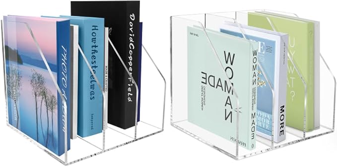 Acrylic Paper Tray Stackable Letter Organizers, Desk A4 File Holder by WYFHLPMMA