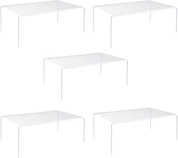 Kitchen Cabinet Shelf Organizer Set of 5, Large Metal Wire Pantry Storage - Image 2