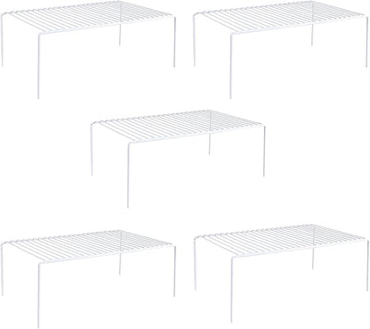 Kitchen Cabinet Shelf Organizer Set of 5, Large Metal Wire Pantry Storage - Image 2