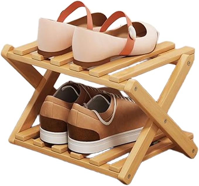 YYW Bamboo Shoe Rack for Entryway, Free Standing Shoe Racks Shelf Closet by YYW