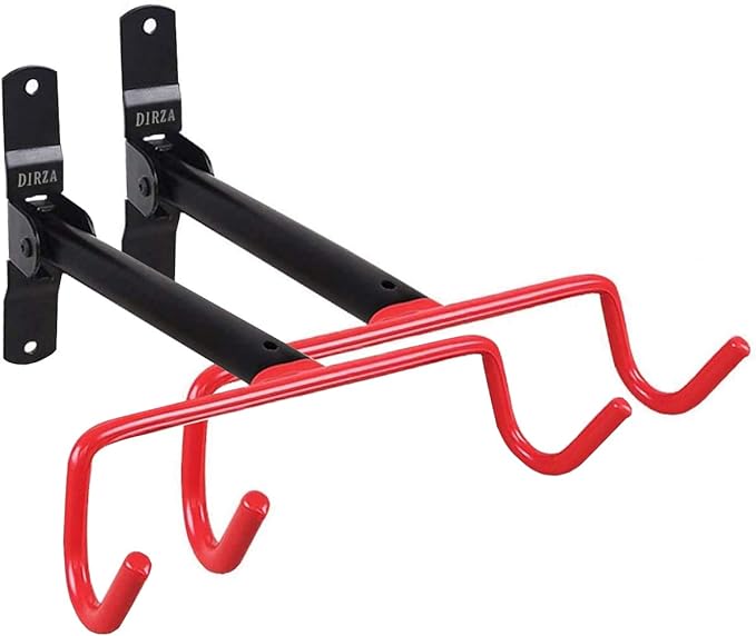 Dirza Bike Wall Mount Bike Hanger 2 Pack Foldable Bicycle Storage Horizontal by Dirza