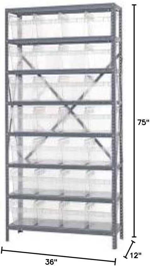 Quantum Storage Systems 1275-SB807CL Solid Heavy Duty 8 Shelves 28 STORE-MAX - Image 2