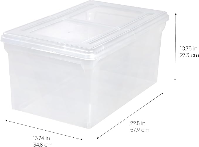 IRIS USA 5-Pack 44 Qt. Letter File Box - Image 2