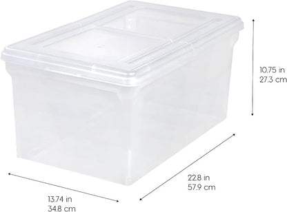 IRIS USA 5-Pack 44 Qt. Letter File Box - Image 2