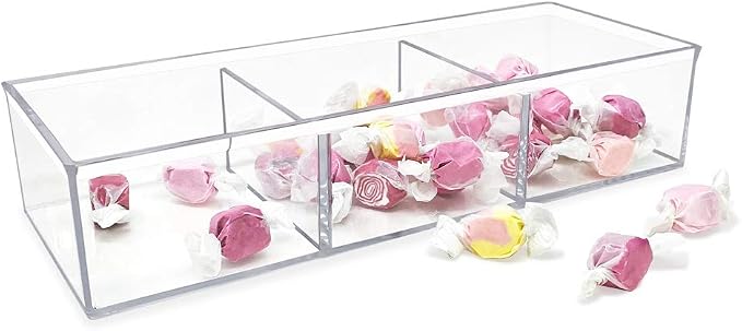 Isaac Jacobs Large 3-Compartment Acrylic Stackable Organizer, Craft Supplies - Image 5