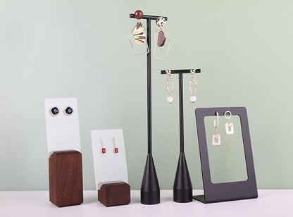 GemeShou 2pcs Black earring display T bar stand, Big jewelry earring holders - Image 2