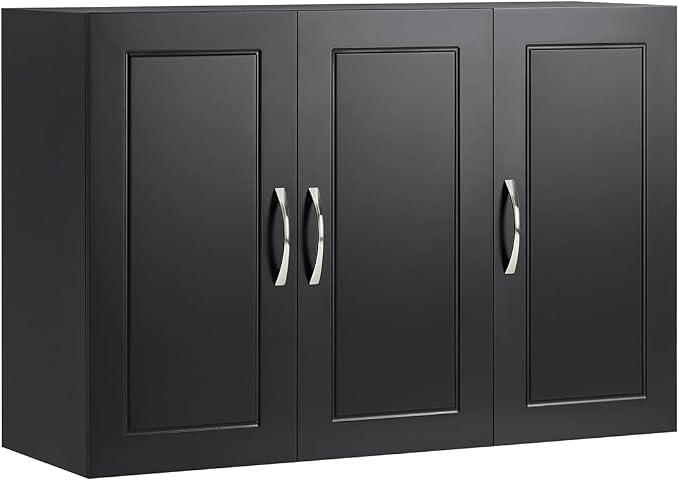 SoBuy Bathroom Wall Cabinet, Large 3-Door, 23.6 x 11.8 x 35.4 in, Large Hidden by SoBuy