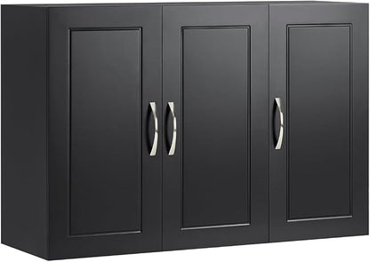SoBuy Bathroom Wall Cabinet, Large 3-Door, 23.6 x 11.8 x 35.4 in, Large Hidden by SoBuy