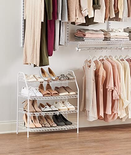 Rubbermaid 4-Tier Wire Shoe Rack, Simple Assemble, Storage Shelf - Image 7
