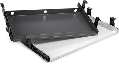 Keyboard Tray Under Desk Heavy-Duty Metal Slide-Out Platform Drawer Tray - Image 3