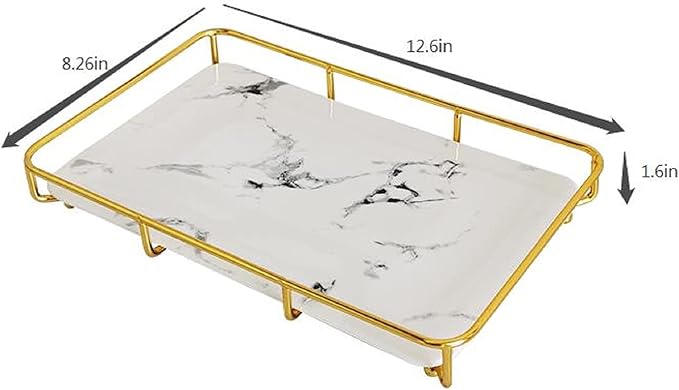Vanity Tray Makeup Organizer Cosmetics Storage Bathroom Skincare Organizer - Image 7