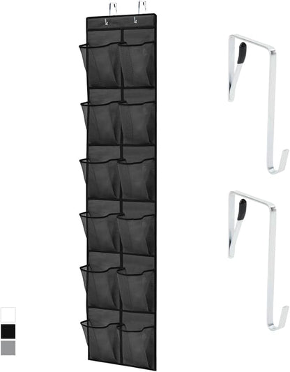 GORILLA GRIP Over the Door Shoe Organizer, 12 Large Breathable Mesh Pockets by GorillaGrip