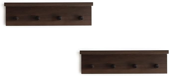Entrance Coat Rack ，Coat Hooks, Wall-Mounted Wooden Hook Rack, Wall-Mounted - Image 4