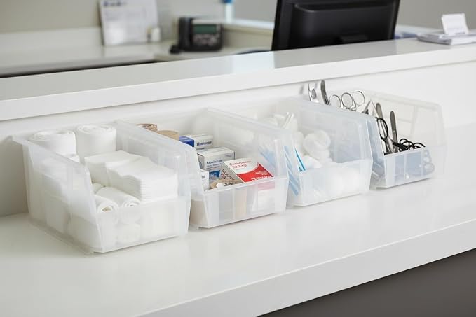 HE HUDSON EXCHANGE 9.5" x 6" x 5" Plastic Stackable Storage Bin - Image 3