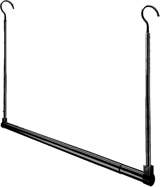 Adjustable Hanging Closet Rod, Extender Hanging Rod, Closet Hanging Organizer by Yeetburg