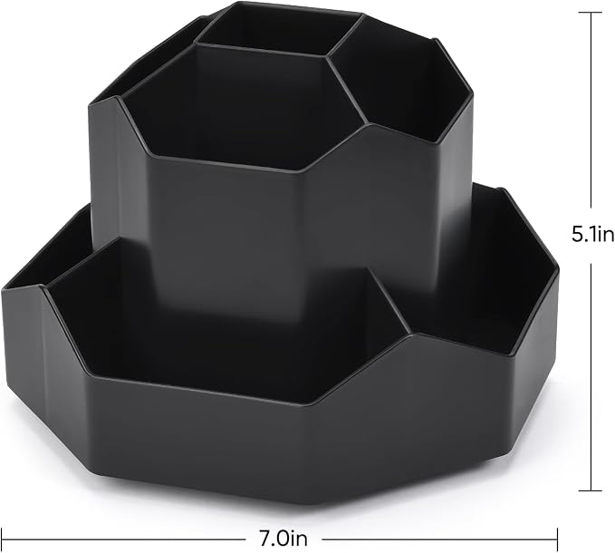 Pencil Pen Holder for Desk, 9 Slots 360 Degree Rotating Desk Organizer - Image 6