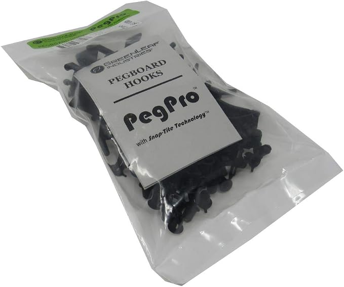 PegPro® 1" Hooks Kit for Standard “Wood Fiber” pegboard – Durable Plastic - Image 8