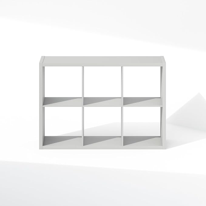Furinno Cubic Extra Thick 6-Cube Closet Organizers and Storage, Light Grey | - Image 8