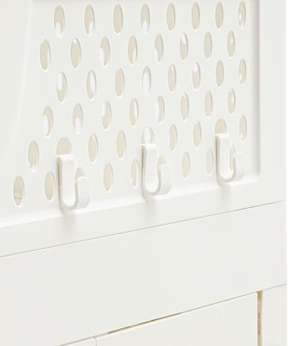 Rolling Laundry Hamper with Hanging Rod, 3-Tier Laundry Hamper Cart with 6 Hooks - Image 8