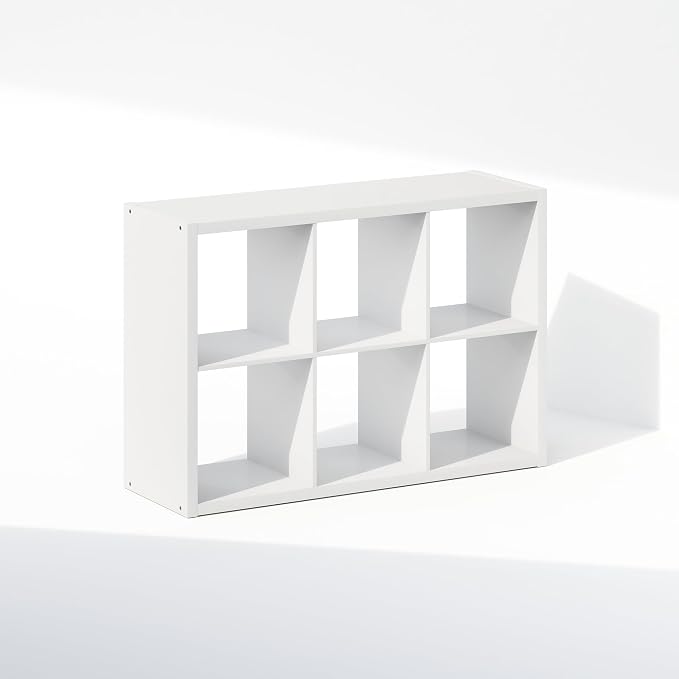 Furinno Cubic Extra Thick 6-Cube Closet Organizers and Storage, Open Shelf - Image 7