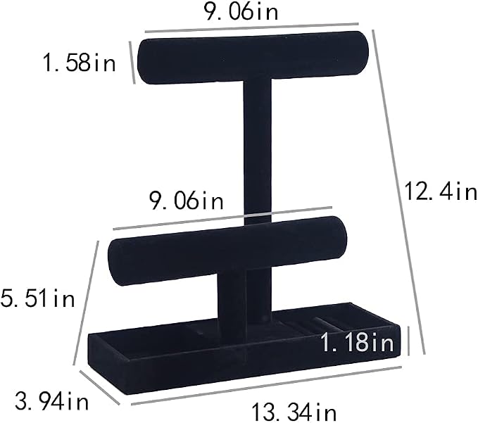 Coward 2 Tier Necklace Bracelet Holder Organizer - Image 4