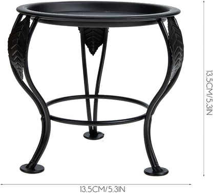 Kisangel Iron Flower Pot Holder Planter Stand, Mini Tripod Iron Art Plant Rack - Image 5