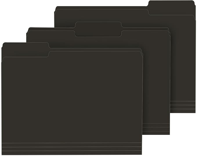 File Folder, PANDRI 120 Pack File Folder, 1/3 Cut Tab, Letter Size, Filing by PANDRI