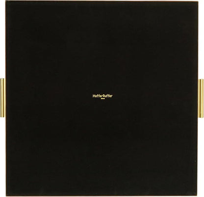 HofferRuffer Extra Large Square Serving Tray, Elegant Faux Leather Ottoman Tray - Image 9