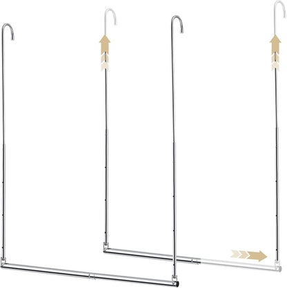 2 Pack Closet Rod Extender Adjustable 16-29 Inches, Double Hanging Organizer by CroBlissful