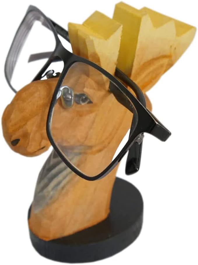 Red Dollar Handmade Wood Carved Animal Eyeglass Holder, Cute Sunglasses Display by RedDollar