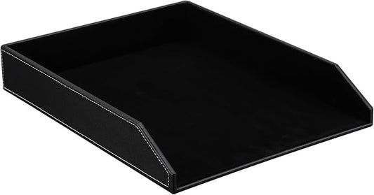 KINGFOM Letter Tray, PU Leather Paper Organizer Tray by KingfomLeatherHomeOfficeDecor