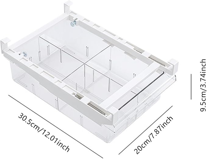 Fridge Drawer Organizer, Pull Out Shelf Storage Transparent Organizer - Image 3