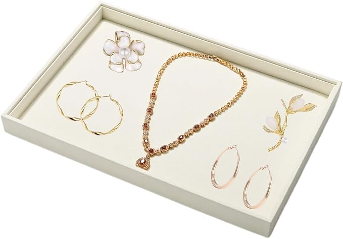 Microfiber Jewelry Display Tray, Stackable Jewelry Drawer Organizer Trays - Image 4