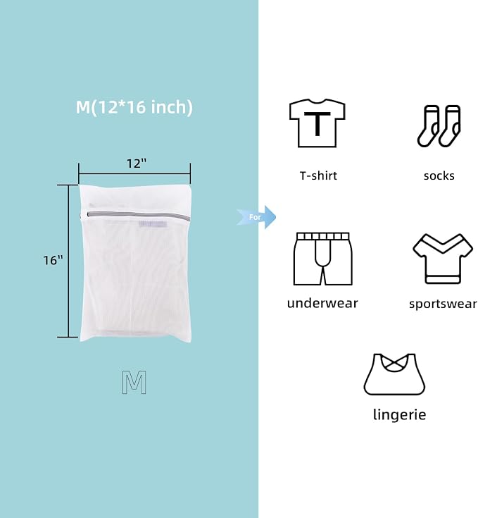 GOGOODA Mesh Laundry Bags for Delicates Durable Protective Wash Bags | Travel - Image 4