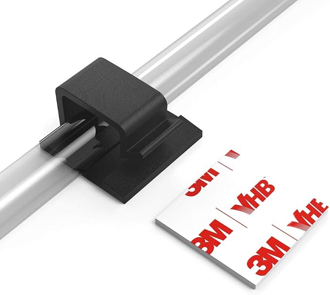 Cable Clips with Strong Self-Adhesive, XIAOXI R Shape Cable Management TV PC by ProfessionalCableManager