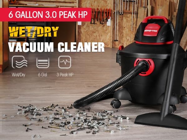 Shop-Vac 5920689 Wet/Dry Vacuum Cleaner, 6 Gallon, 3.0 Peak HP, 1.25 Inch - Image 6