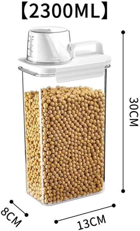 2Pcs Rice Dispenser Storage Containers, 2.3L Small Rice Bucket - Image 7