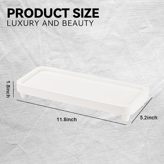 Bathroom Tray for Counter, Vanity Tray, Soap Dispenser Tray for Kitchen Sink - Image 3