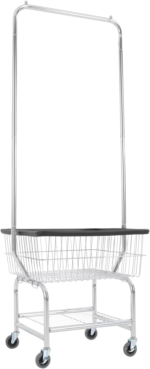 Heavy Duty Steel Wire Laundry Cart, Laundry Basket - Image 6