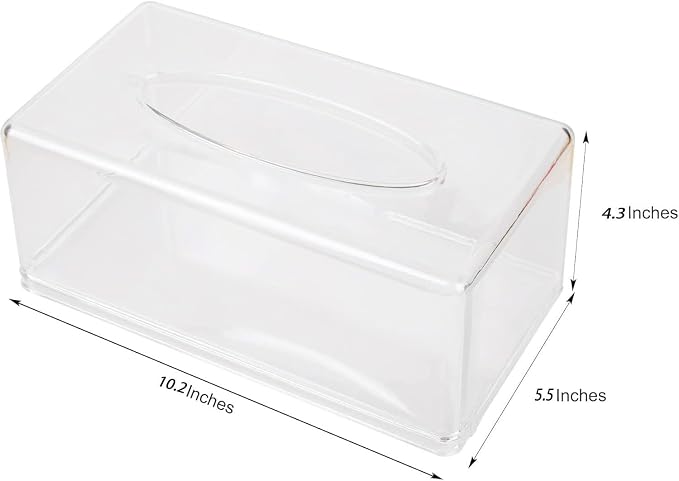 Acrylic Tissue Box Cover Rectangle, Dryer Sheet Holder, Plastic Napkin Organizer - Image 7