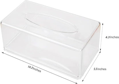 Acrylic Tissue Box Cover Rectangle, Dryer Sheet Holder, Plastic Napkin Organizer - Image 7