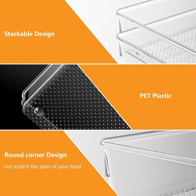 Clear Plastic Drawer Organizer Set - Image 5
